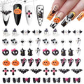 Halloween Resin Nail Charms Set - 100 Mix Cute Flatback Nail Art Decorations
