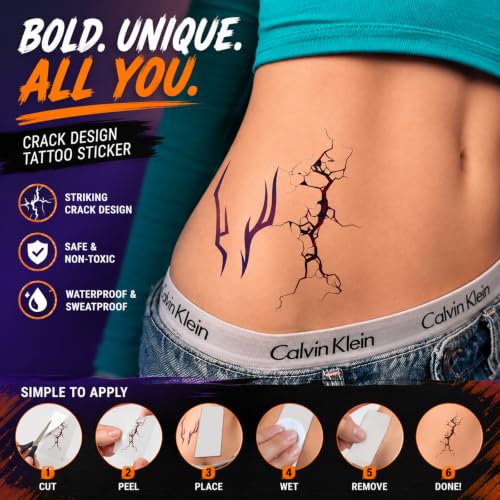 Glow-in-the-Dark Temporary Tattoos with UV Light for Cosplay & Parties