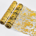 Black Gold Glitter Sequin Metallic Foil Table Runner 9ft 2pcs - Party Decor