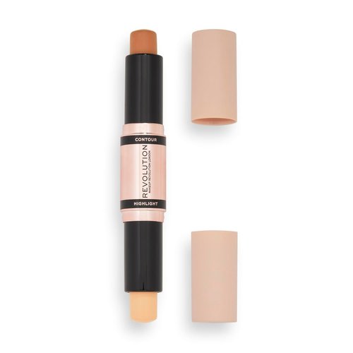 Revolution Beauty London Fast Base Contour Stick - Dual Ended, Lightweight & Blendable, Medium | 2 X 0.15 Oz