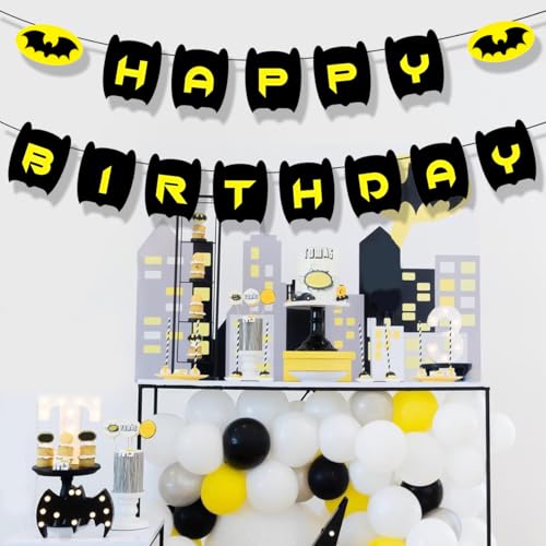 Black Bat Garland Birthday Banner Halloween Party Decorations