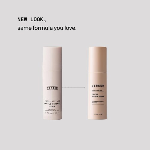 Versed Press Restart Gentle Retinol Serum - Bakuchiol Anti-Aging for Even Skin Tone, Fine Lines and Wrinkles for Sensitive Skin (Press Restart Retinol Serum - 1 Fl Oz (Pack of 1))
