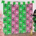 2 Pack Witch Foil Fringe Curtains Backdrop Halloween Party Decorations - 6.6 x 6.6 ft