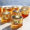 Mercury Gold Votive Candle Holders - 24pcs Christmas Decorations - VOHO