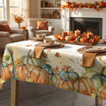 Fall Watercolor Pumpkin Tablecloth 60x140 Inch Rectangular Autumn Harvest Decor - Fall Pumpkins