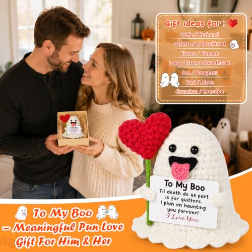 To My Boo Crochet Ghost Romantic Halloween Gift for Couples - Spooky Love Keepsake