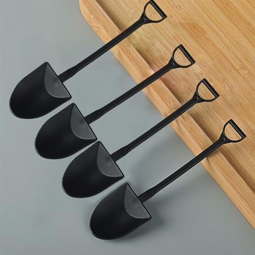 Halloween Tombstone Cupcake Toppers with Mini Shovel Spoons - 48 Pieces