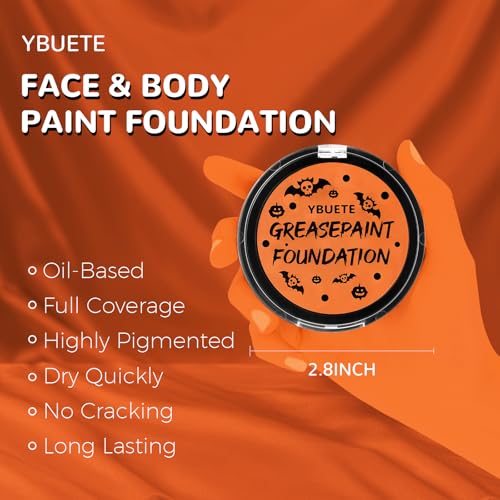 Orange Oil-Based Face & Body Painting Foundation for Halloween SFX - Creative Makeup
