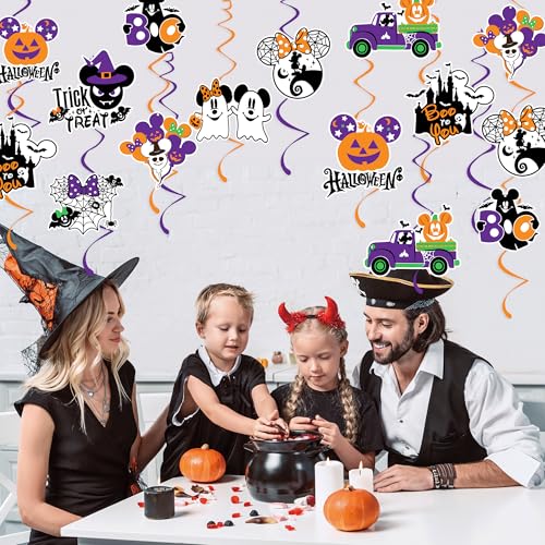 Halloween Hanging Decorations - 36Pcs Mouse Themed Party Swirls & Cutouts