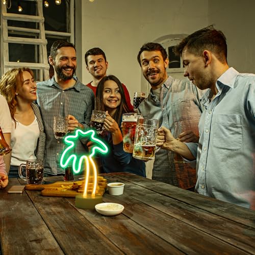 Palm Tree Neon Sign - Green LED Neon Lights for Home Decor - Variation: Palm Tree