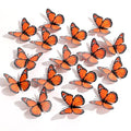 Mini 8cm Magnetic Monarch Butterfly Decor Set - 50pcs Artificial 3D Wall Stickers