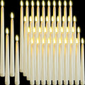 48 Pcs Flameless Taper Candles LED Ivory Set - Fake Flickering Candles