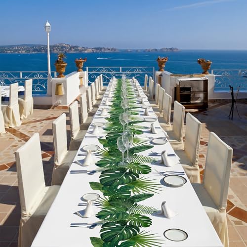 Hawaiian Disposable Plastic Rectangular Tablecloths - Summer Party Decor, 3 Variations