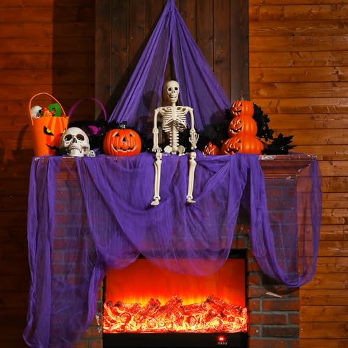 Halloween Purple Cheesecloth Fabric Roll - 84.65 x 590.55 Inch for DIY Decorations