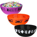 Halloween Candy Bowls Set - Plastic Trick or Treat Serving Bowls, Horrific Variation