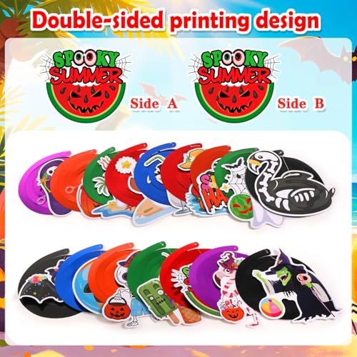 Summer Halloween Hanging Swirls Set - Tropical Spooky Party Decorations