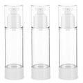 IFDGCTK 2.7OZ/80ML Clear Airless Pump Bottles, Lotion Dispenser Travel with Pump, Vacuum Plastic Travel Size Lotion Bottle for Foundation, Creams, Cosmetic(3 Pack)