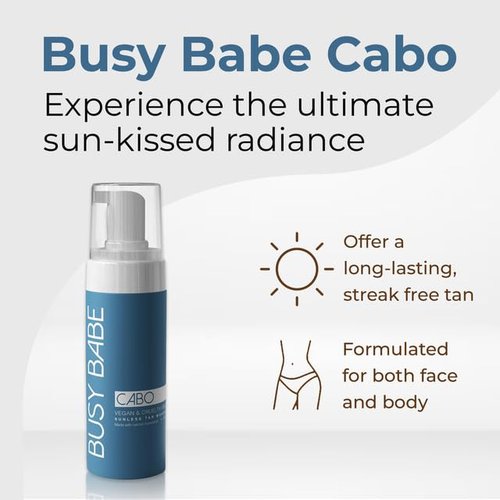CABO Tanning Mousse - Flawless Sun-Kissed Glow for All Skin Types | Dark Bronze 200ml Self Tanner