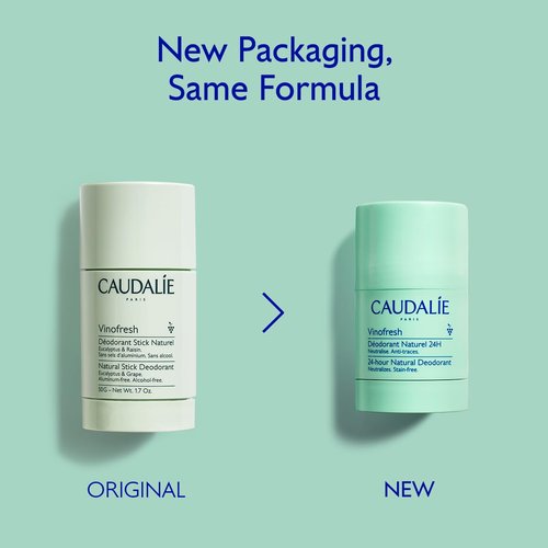 Caudalie Vinofresh Natural Deodorant Stick - Aluminum & Alcohol Free, Eucalyptus & Grape - 50g