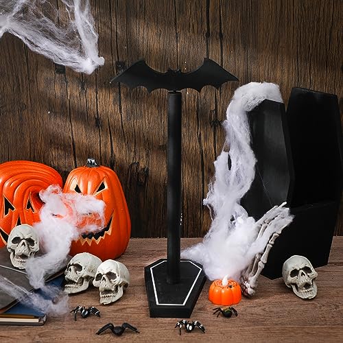 Gothic Bat Paper Towel Holder Black Wood Kitchen Decor