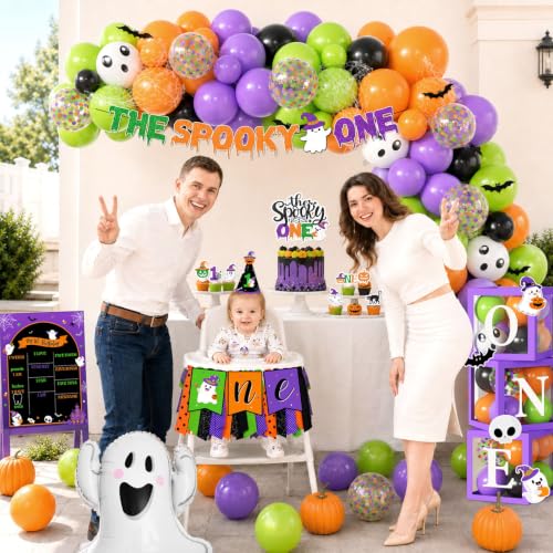 Halloween First Birthday Party Decorations Set - 170pcs Spooky Celebration Supplies