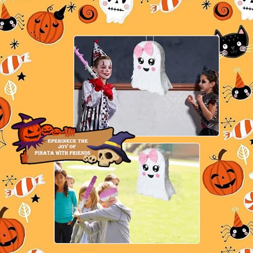 Halloween Ghost Piñata Pink Spooky Party Decoration for Kids