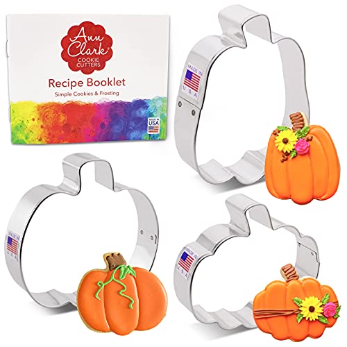 Pumpkin Cookie Cutter Set of 3 - Halloween & Fall Baking Tools