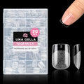 UNA GELLA Extra Short Square Gel Nail Tips A02 - Deep Matte Finish, 312pcs