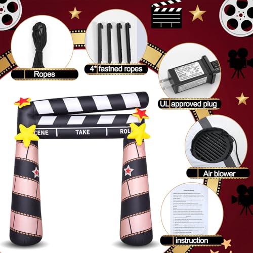 6ft Halloween Inflatable Arch for Movie Night & Party Photos - Red Carpet Decor
