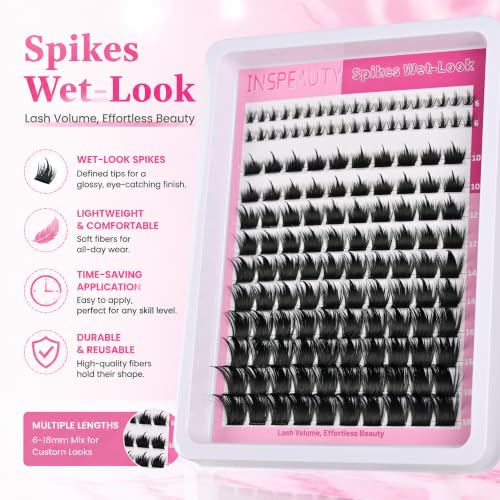 DIY Spiky Mink Lash Clusters with Bottom Lashes - Black Body, Orange Variation