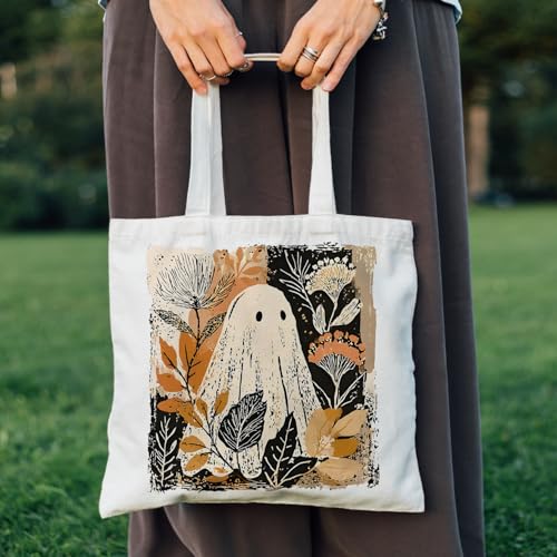 Halloween Tote Bag for Women Gothic Reusable Shopping Bag - Variation 02