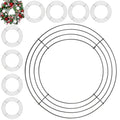 25 Pack 10-Inch Metal Wreath Frames for DIY Floral Decorations, Green