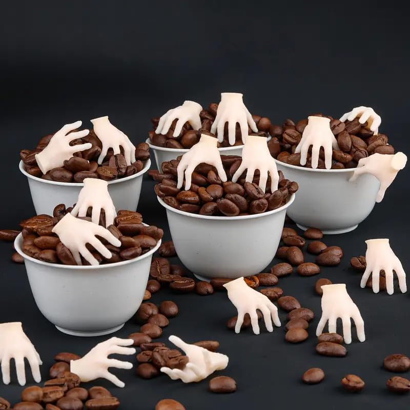 White Mini Crawling Hands for Halloween Decorations, 36 Pack