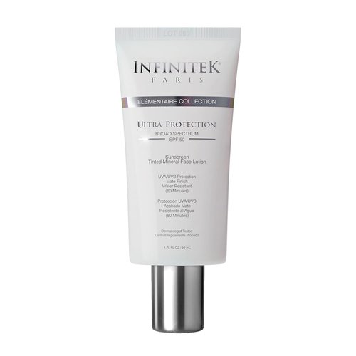 Infinitek Paris | Tinted Mineral Face Sunscreen SPF 50 | Matte Finish & Water Resistant | 1.75 fl oz / 50 ml