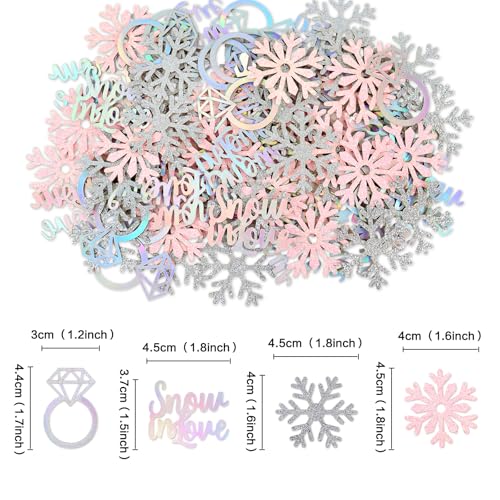 Snowflake Confetti Set - 100 Pieces Snow In Love Snowflake Party Decor - Snowflake-3