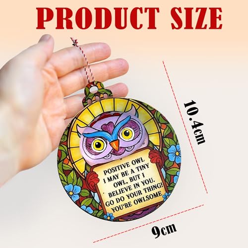 Positive Owl Encouragement Ornament - Mini Halloween Tree Decoration - Owl Variation