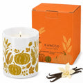 Vanilla Pumpkin Fall Scented Soy Candle in Ceramic Jar with Wood Lid - Autumn Home Decor & Holiday Gift