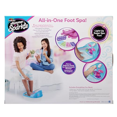 Kids Foot Spa Set with Massage Rollers & Cascading Waterfall - 6-in-1 Pedi-Pampering