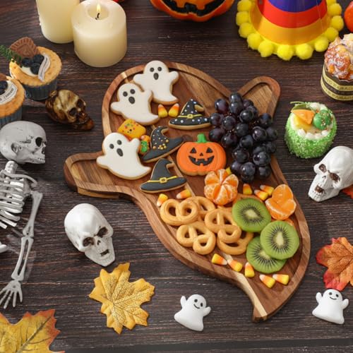 Potchen Ghost Halloween Wooden Charcuterie Board & Serving Tray - Acacia Wood