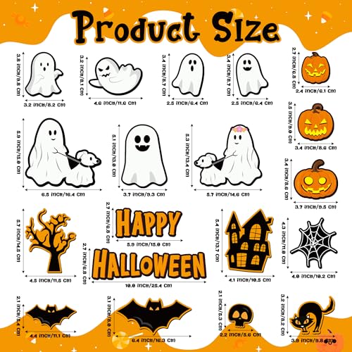 Halloween Ghost Dog Magnet Stickers Set - Waterproof Car & Refrigerator Decor