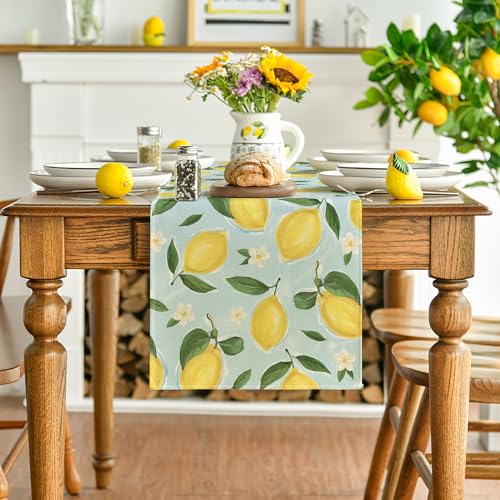 Floral Summer Table Runner 13x90 Inch for Dining & Home Decor
