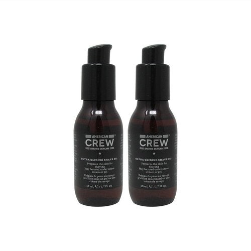 Bundle 2 Items : AMERICAN CREW Ultra Gliding Shave Oil, 1.7 Oz (Pack of 2)