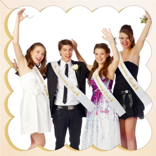 12 Pcs Homecoming Sashes Set for Court & Decorations