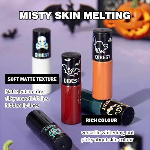 Halloween Lip Set - 6 Bold Matte Liquid Lipsticks Waterproof Lasting