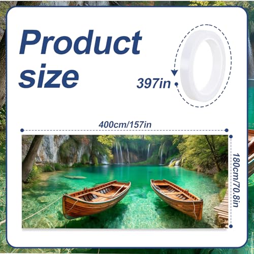 13x6 Ft Serene Canoe Lake Garage Door Banner - Fall Thanksgiving Outdoor Wall Decor Variation 173