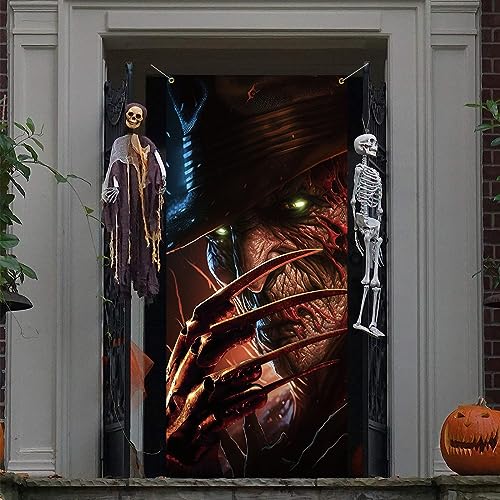 Halloween Killer Door Banner - Horror Movie Character Backdrop for Party & Room Decor