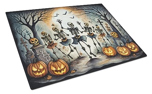 Halloween Dancing Skeletons Glass Cutting Board Large Decorative Tempered Kitchen Board - Variation of THIS listing