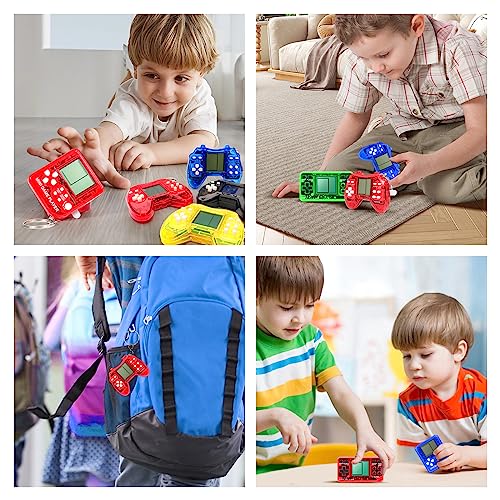 Video Game Keychain Set - 18 Retro Gaming Favors for Kids & Teens