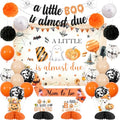 Halloween Baby Shower Decorations Set with Banner Balloons and Centerpieces