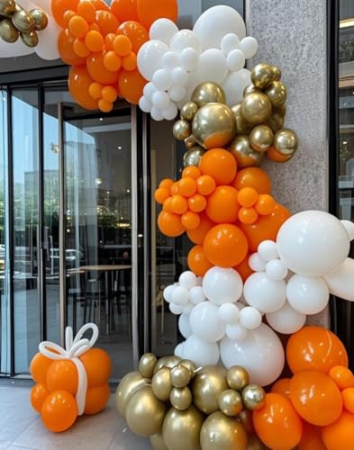 Orange Balloons 145pcs Set for Party Decorations - Balloon Arch & Garland Kit